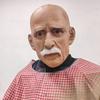 Bald old man with a white