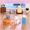 Charming Tiny Dog Figure Resin Art Cartoon Style Keychain And Diy Decorations