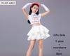 Hip Hop Mädchen Süßigkeiten Crop Top Street Dance Stufenröcke Kinder Süßes Streetwear Kind Jazz Cheerleader Kostüme Kleidung Sets