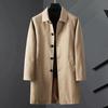Autumn Men's Casual Mid-length Jacket Mid-length Windbreaker Men's Spring and Autumn Handsome Thin Large Size