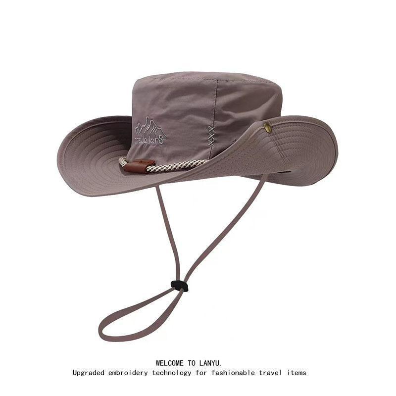 Eimerhut Herren Sommer Outdoor Hut Sonnenschutz Gesichtsmaske Sonnenschutzhut Große Krempe Herren Sonnenhut