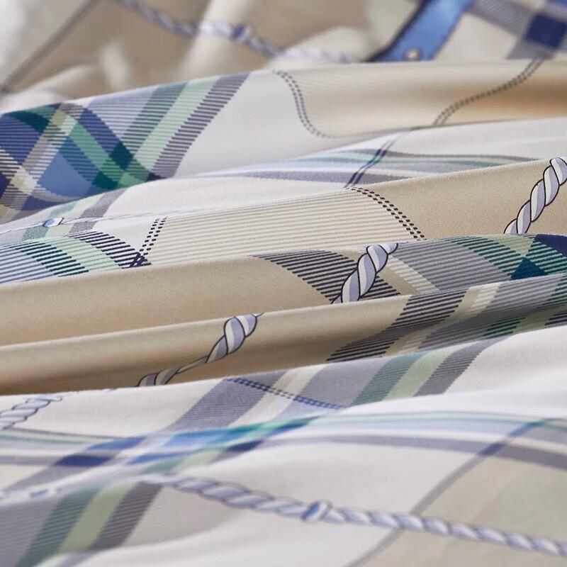 

FUANNA Magnolia Plaid Pure Cotton 4-Piece Bedding Set