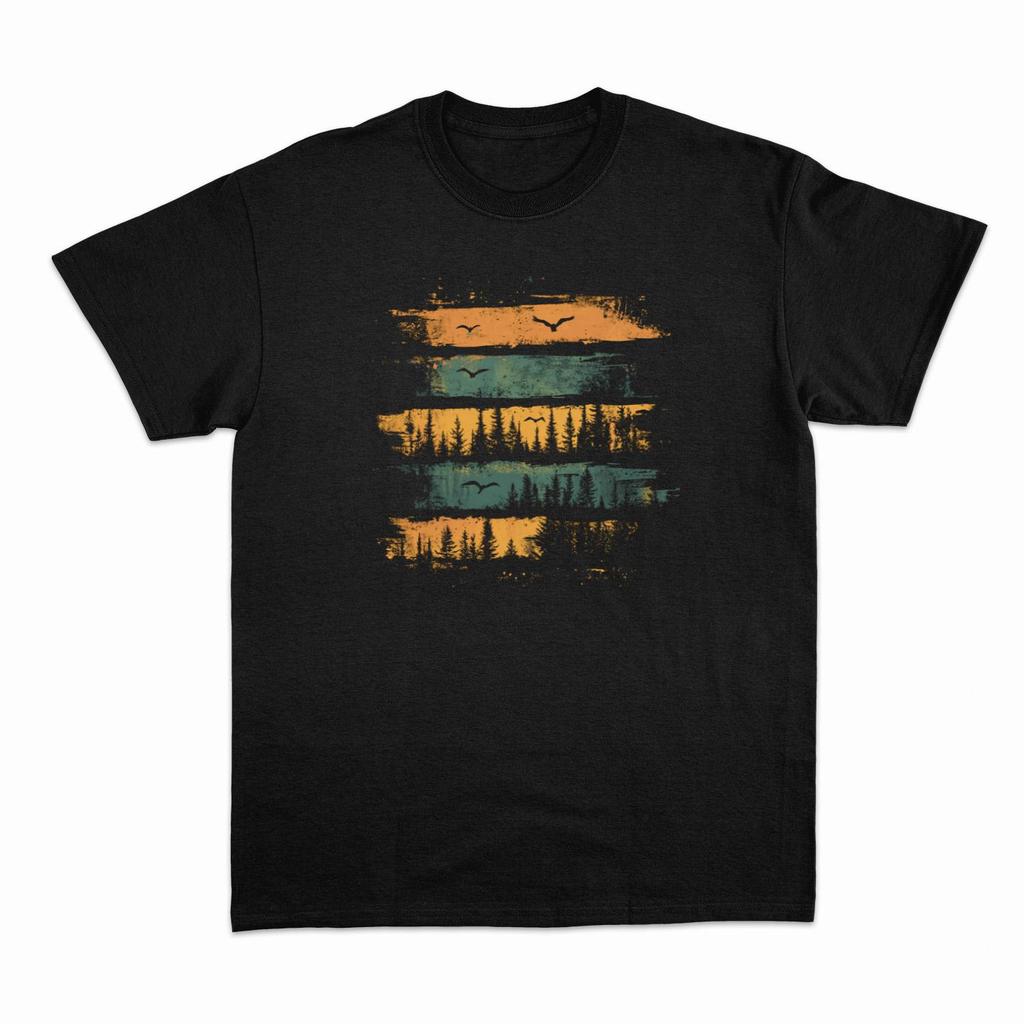 Organic Unisexs Tshirt Forest And Nature Vintage Boho Style High Quality Minimalist Grunge Fashion Trend Casual Comfortable