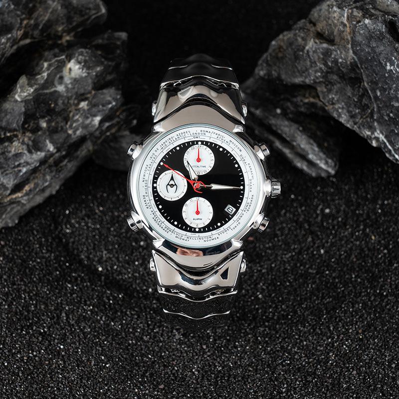 Multifunctional Alien classic Y2k Quartz Watch Mens Six Needles Dial Unique Creative Special Hot Shape Fashion Men Watch Clock