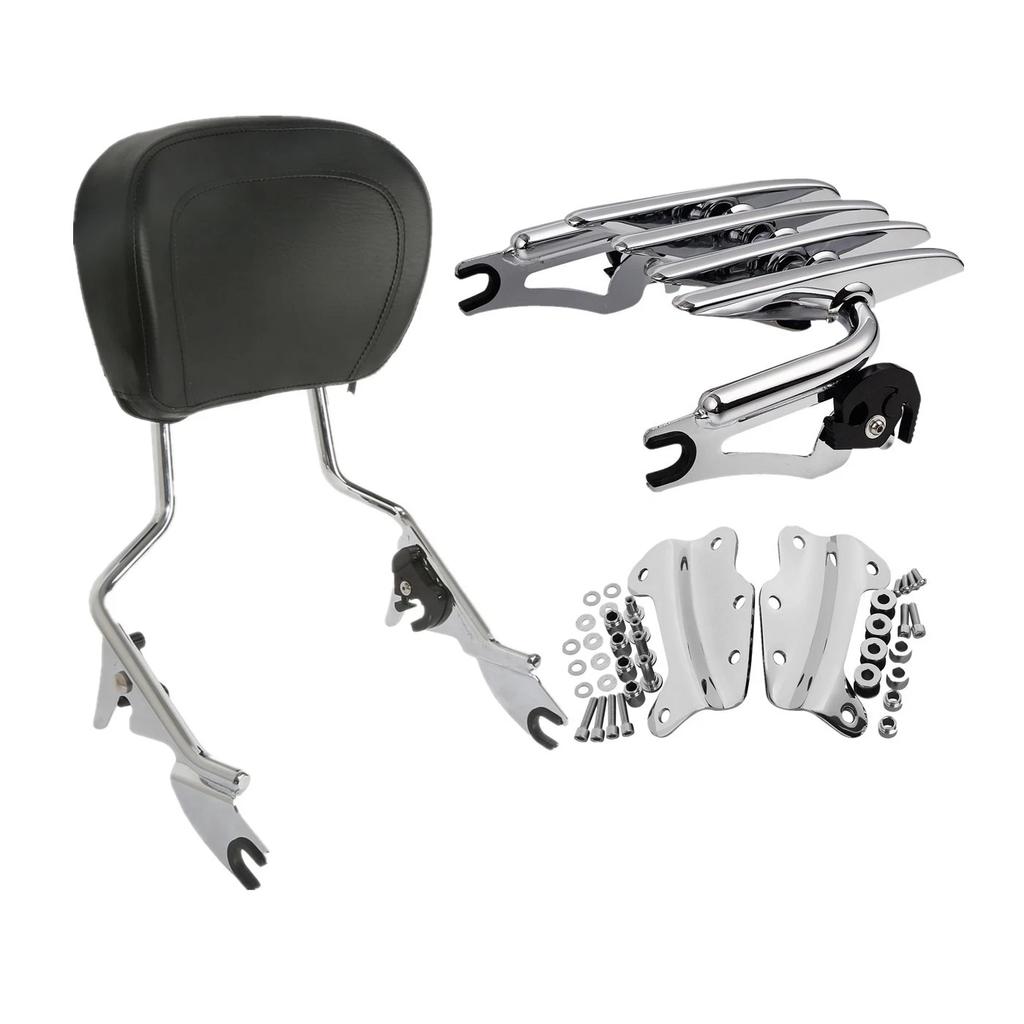 Motorcycle Backrest Sissy Bar Luggage Rack Docking Kit For Harley Touring Electra Glide Road Glide 2009-2013