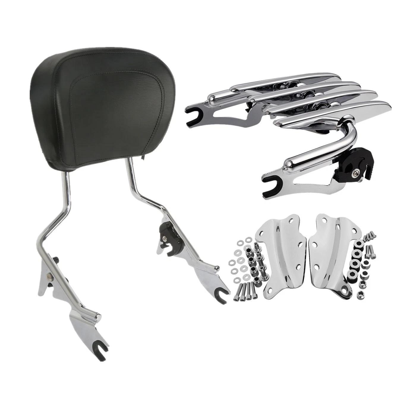 Motorcycle Backrest Sissy Bar Luggage Rack Docking Kit For Harley Touring Electra Glide Road Glide 2009-2013