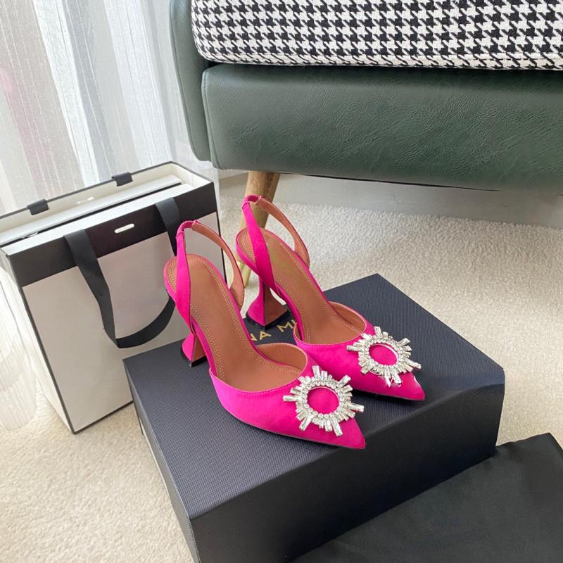 Fashion 2025 Sunflower Rhinestone High Heels Pointed Toe PVC Transparent Butterfly Rhinestone Sandals Baotou Women's Shoes