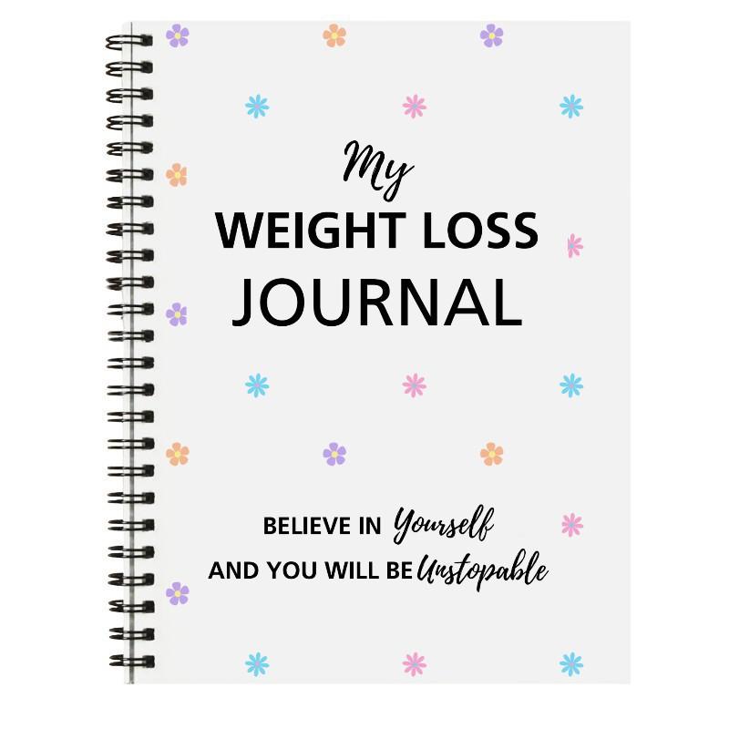 Weight Loss Journal Notebook Pounds Lost & Body Measurements Tracker Exercise Fitness Planner For Men Women Gym Enthusiasts белый