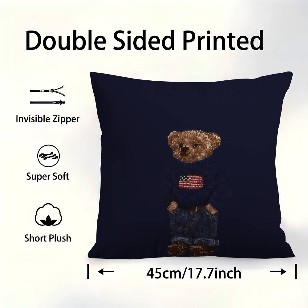 

Наволочка Подушка Чехол для подушки Декор Наволочка Печатный Чехол для подушки Для дивана PPOLOs Медведь 30X30cm