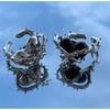 Imprisoned Heart Metal Thorns Love Ring Irregular European and American Niche Design Open Ring Couple Ring