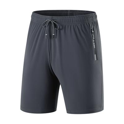 Ice Silk Shorts Men's Summer Nylon Knitted Quick Drying Capris High Elastic Large Size Casual Sports Outwear Short Pants