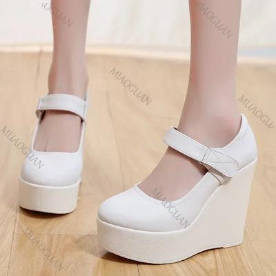 New Fashion 11.5cm Sexy Extreme Block High Heels Pumps for Dress Party Wedding 2026 Wedges Bottom Heeled Mary Jane Shoes