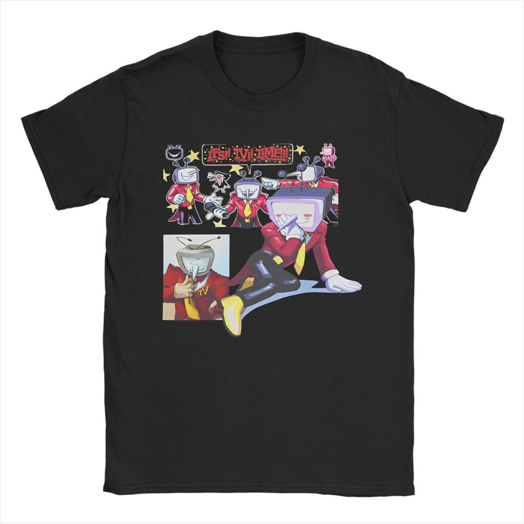 Deltarune Tenna T Shirt Men Women Pure Cotton Novelty TShirt Round Collar  Tees Short Sleeve Tops Plus Size