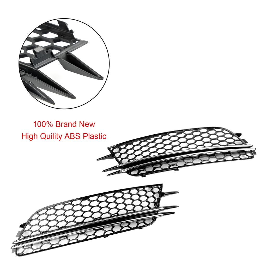 2 Stück Front-Nebelscheinwerfer-Abdeckung Blende Stoßstangen-Grill Passend für A6 4G C7 2012-2015