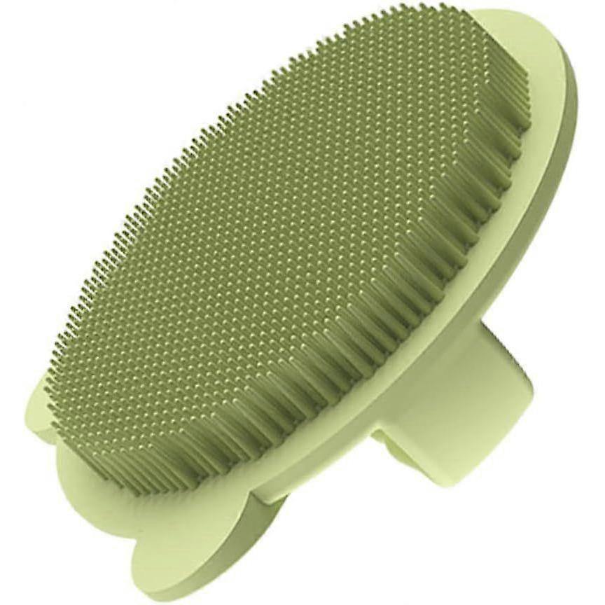 Boy Girl Silicone Scalp Scrubber Body Bath Brush Soft Exfoliating Bathing Tool for Boy Girl and Adults for Massaging and Skin Cleansing Matcha