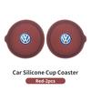 swe32PCS Car Coaster Water Cup Holder Anti-slip Pad Mat For Volkswagen VW T5 Amarok 2013 Tiguan Golf 4 5 6 7 MK4 MK7 MK8 Passat