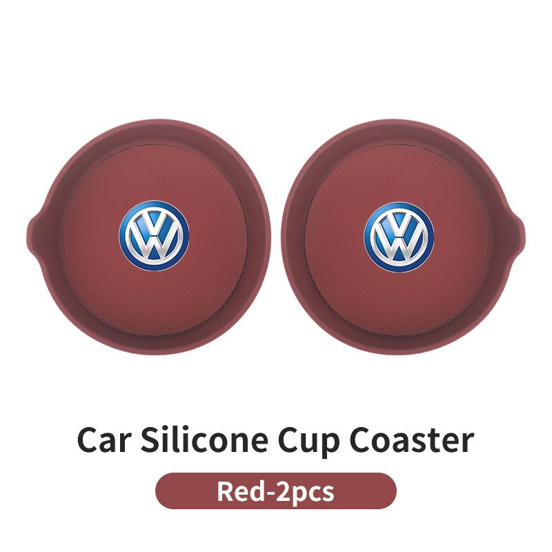 swe32PCS Car Coaster Water Cup Holder Anti-slip Pad Mat For Volkswagen VW T5 Amarok 2013 Tiguan Golf 4 5 6 7 MK4 MK7 MK8 Passat