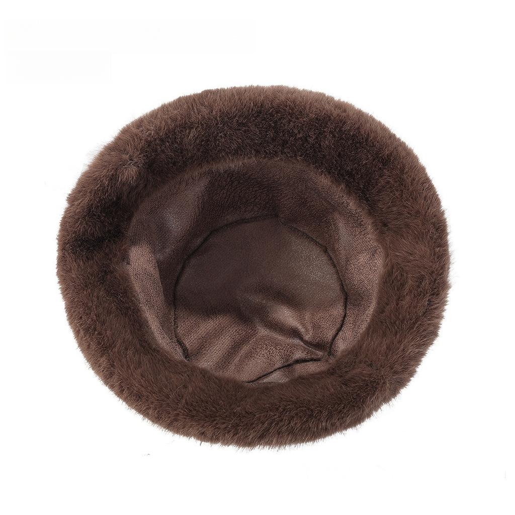 New Cool Women Warm Thick Bucket Hats Lady Female Cool Panama Autumn Winter Outdoor Solid Color Fisherman Cap Hat For Women