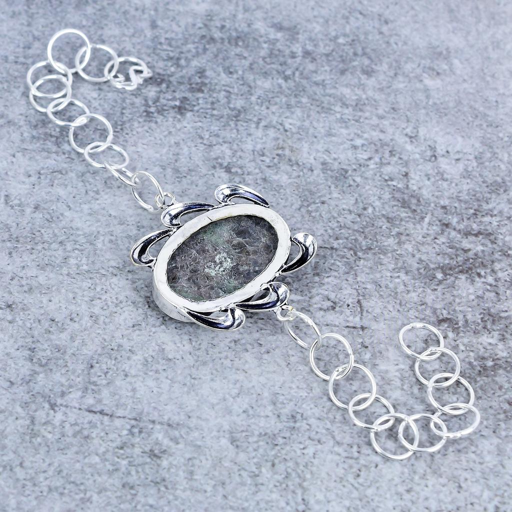 Sunstone In Lolite Gemstone Handmade 925 Sterling Silver Bracelet 7-8" M-2724