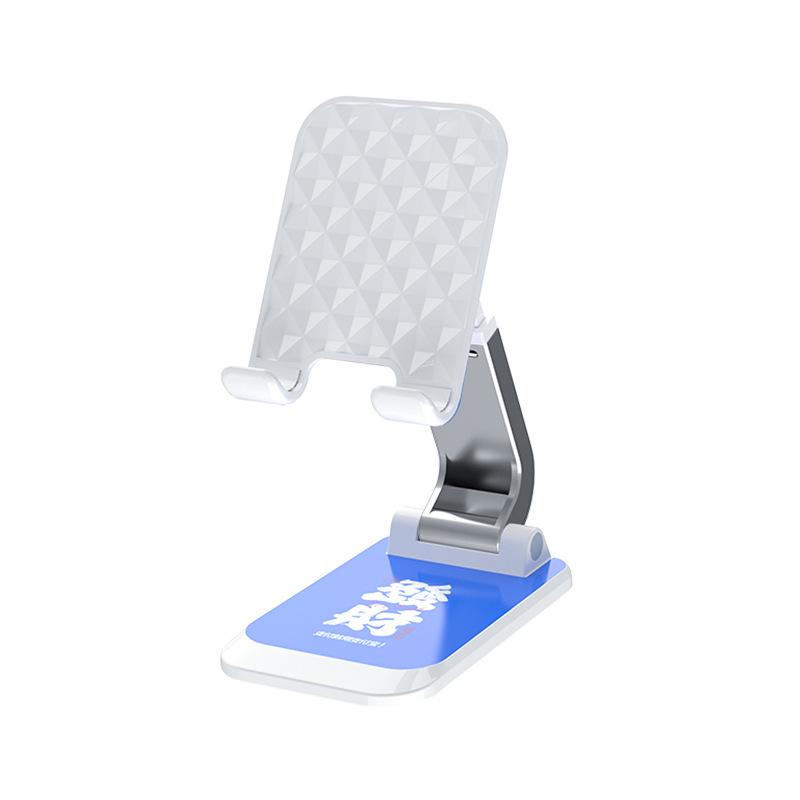 Foldable, Height-Adjustable Phone Stand for Streaming and Viewing - Portable and Multi-functional Storage Design