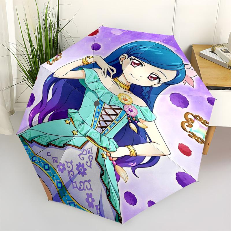 1pc Princess Lila Outdoor Umbrella - Automatic Opening/Closing, Portable 3-Fold Design, 8-Rib Iron Frame, Perfect Gift for Fans, Travelers, Daily Use.
