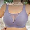 Seamless Mesh Plus-Size Anti-Sagging Bra for Large Breasts - Slimming, Anti-Exposure, Full Coverage, Thin Style