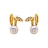 New Style of Pearl Earrings and Rabbit Earrings for Best Friends