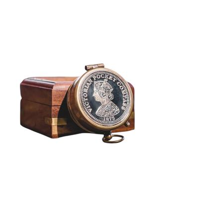 Handgefertigter Messing Victoria Nautischer Taschenkompass Geschenk für Ehemann, Männergeschenk, Geschenk für sie, Hochzeitsgeschenk