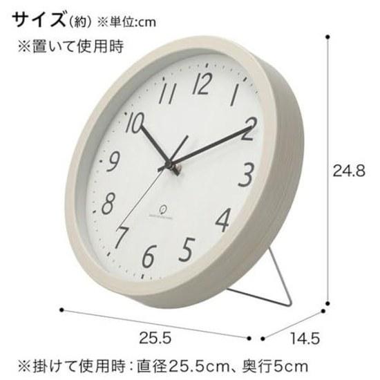 Nitori Silent Second Hand Wall Desk Clock SW 001FR Diameter 26cm White Wash