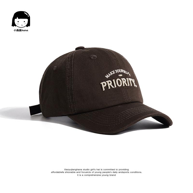 

Casual Adjustable Cotton Baseball Hat With Stylish Embroidery Perfect For Spring Dark Coffee