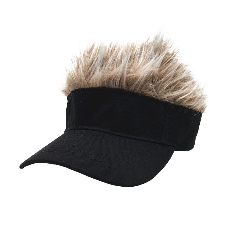 Men s Street Style Wig Baseball Cap - European & American Trendy Flat Cap with Sun Protection M (56-58 cm)