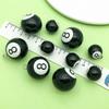 Black & White Resin Number 8 Billiard Pendant Charms for DIY Jewelry Accessories