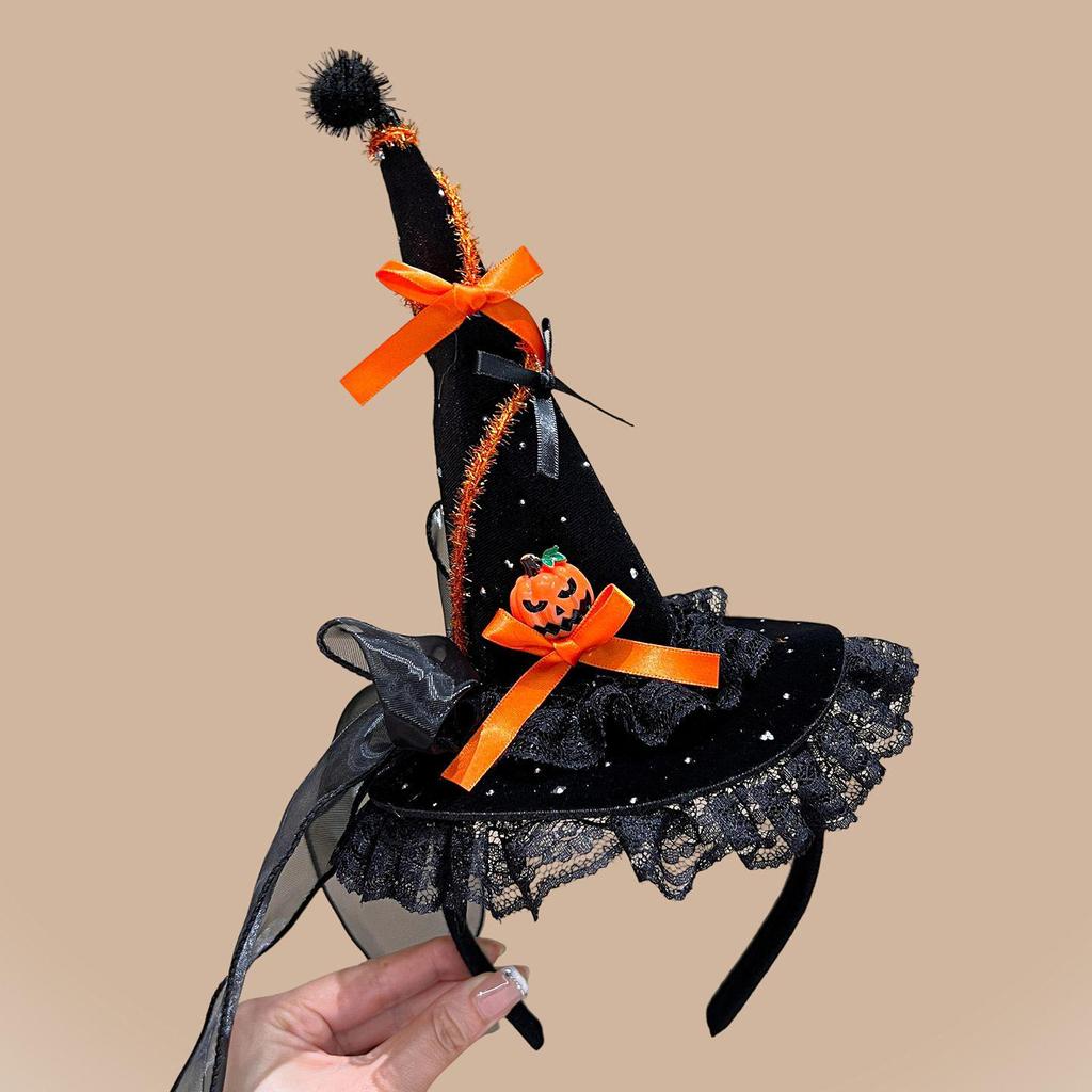 Kids' Halloween Ghost & Witch Hat Hairband - Cute & Funny Hair Accessory