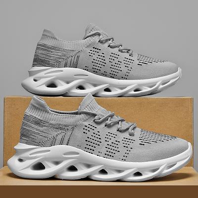 Men's Sneakers Breathable Knit Mesh Lightweight Comfortable Gym Walking Shoes Men's Athletic Shoes Fashion Man Sports Shoes