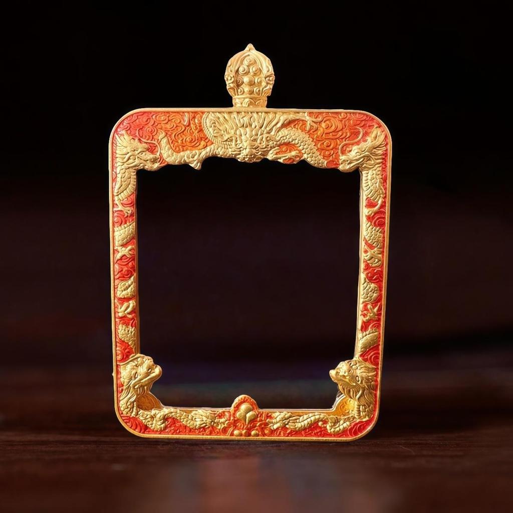 Tibetan Gau Box with Wu Ye Zha Ji La Mu Da Hei Tian Yellow Wealth God Thangka.