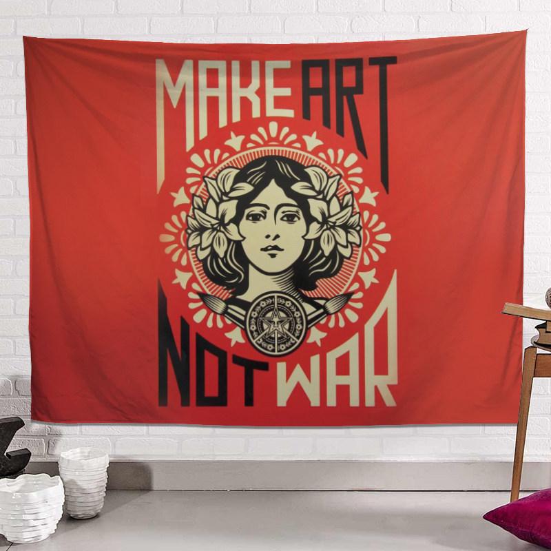 Retro American Style Poster Tapestry Nostalgic Wall Hanging Decor for Bedroom Dormitory Bar Living Room Bedside Backdrop