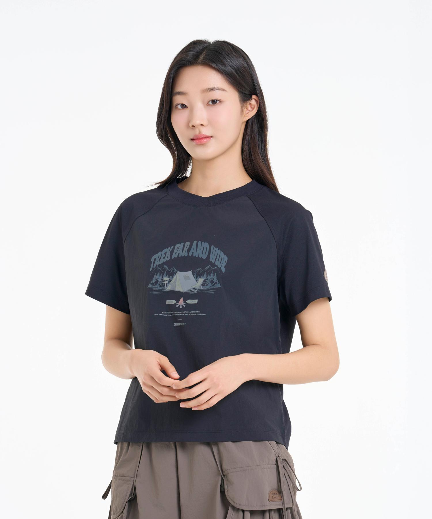 Bbc Earth Women S Camp Wind Guard Tee Black Befiscq07/160/085