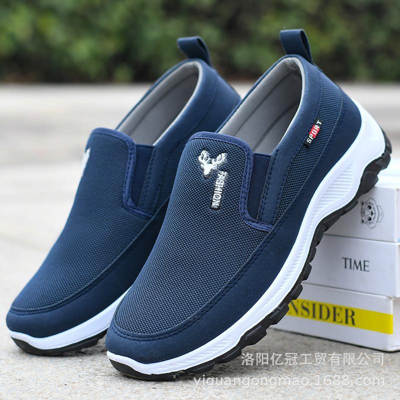 Mountaineering sole canvas shoes spring and autumn single shoes non-slip and wear-resistant one-pedal dad shoes soft sole one canvas shoes