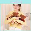 License Cute Plate Pattern Knitted Sweater Teddy Bear Toy Plush
