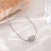 Niche Light‑Luxury Full‑Zircon Small‑Waist Titanium‑Steel Women Necklace, High‑Finish Versatile Temperament Collarbone Chain