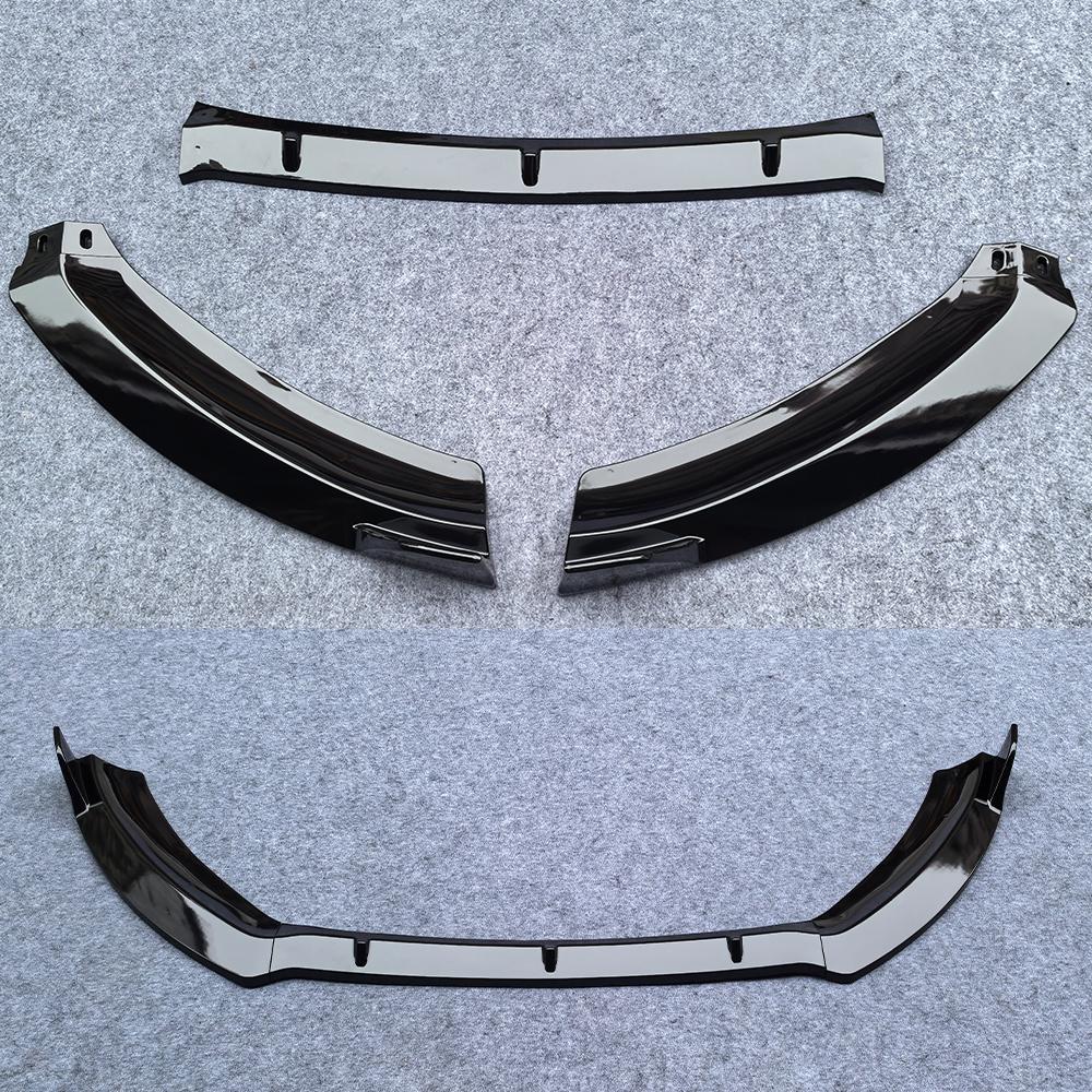 Gloss Black Car Front Bumper Splitter Lip Diffuser Body Kit Spoiler Guard For Ford Fiesta 2014 2015 2016 2017 2018 2019 Model