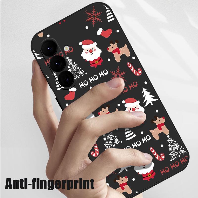 Christmas Deer Pattern Phone Case For Samsung Galaxy S24 S25 Ultra S23 S22 Ultra S21 S20 FE A14 A34 A15 A35 A52 A53 A54 A55 5G A16A36A56 Lanyard Cover