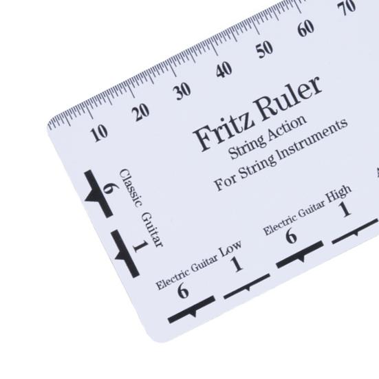 Guitar Neck Ruler Accurate Portable for Guitar Action Ruler Gauge PVC String
