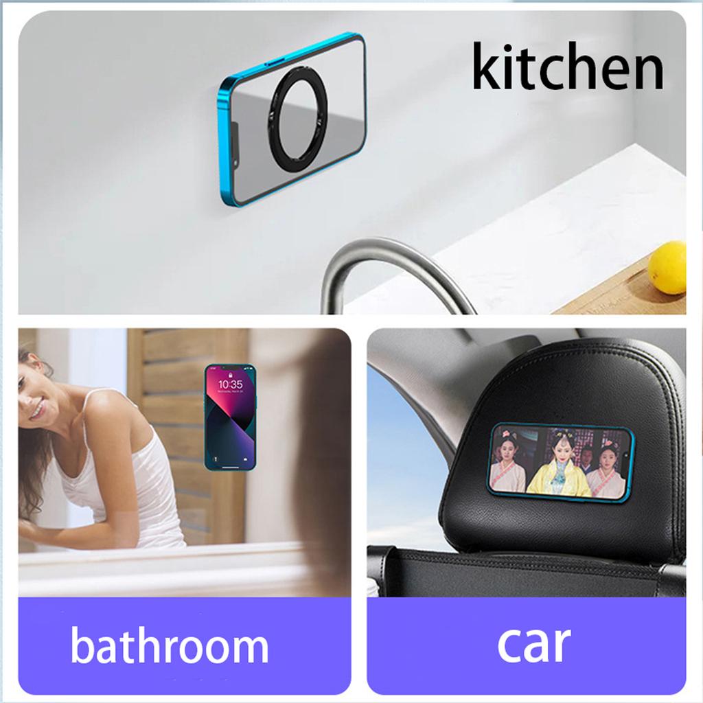Magnetic Ring Wall Holder For iPhone 14 13 Magnet Wall Mobile Phone Holder Magnetic Car Phone Stand Powerful Magnet Car Mount