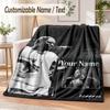 Kendrick Lamar Custom Name Flannel Throw Blanket Soft Warm for Sofa Bed Indoor Home Use