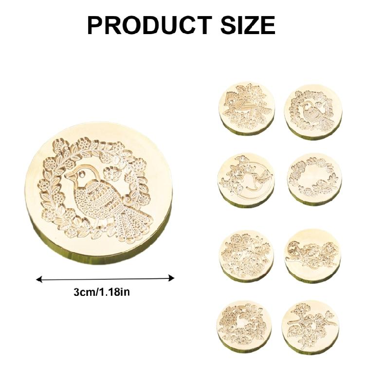 3Pcs Wax Seal Stamp Head Scrapbooking Stamp Head Emboss Sealings Waxes Stamp Head Brass Sealing Stamp Head Replacement