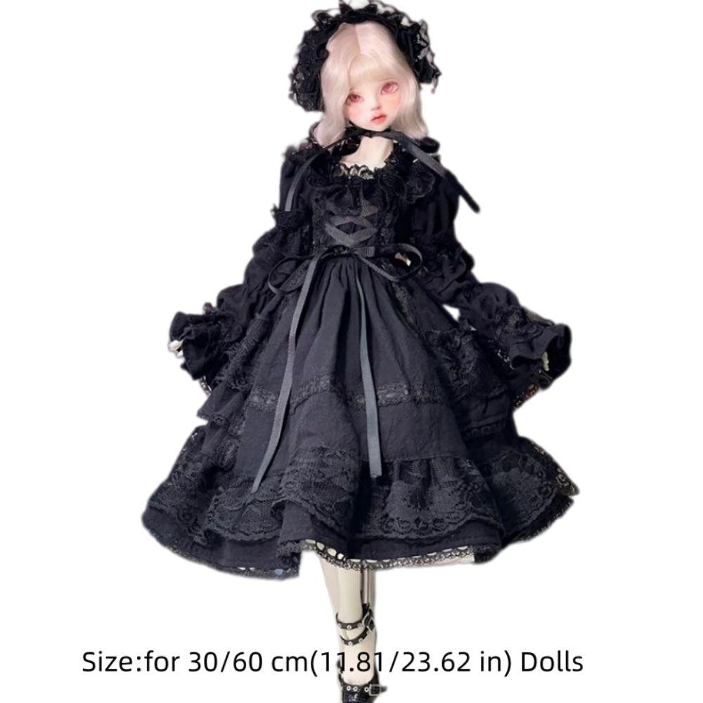 Vintage Bjd Baby Clothes Dress Up Doll Retro Dress Women Girls Doll Lolita Skirt  30cm
