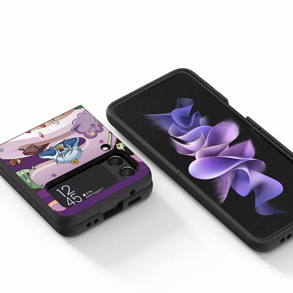 Fionna Cake Case for Samsung Galaxy Z Flip4 Flip3 5G PC Hard Cell Phone Shell Z Flip 4 3 Black Coque Zflip4 Zflip3 Cover