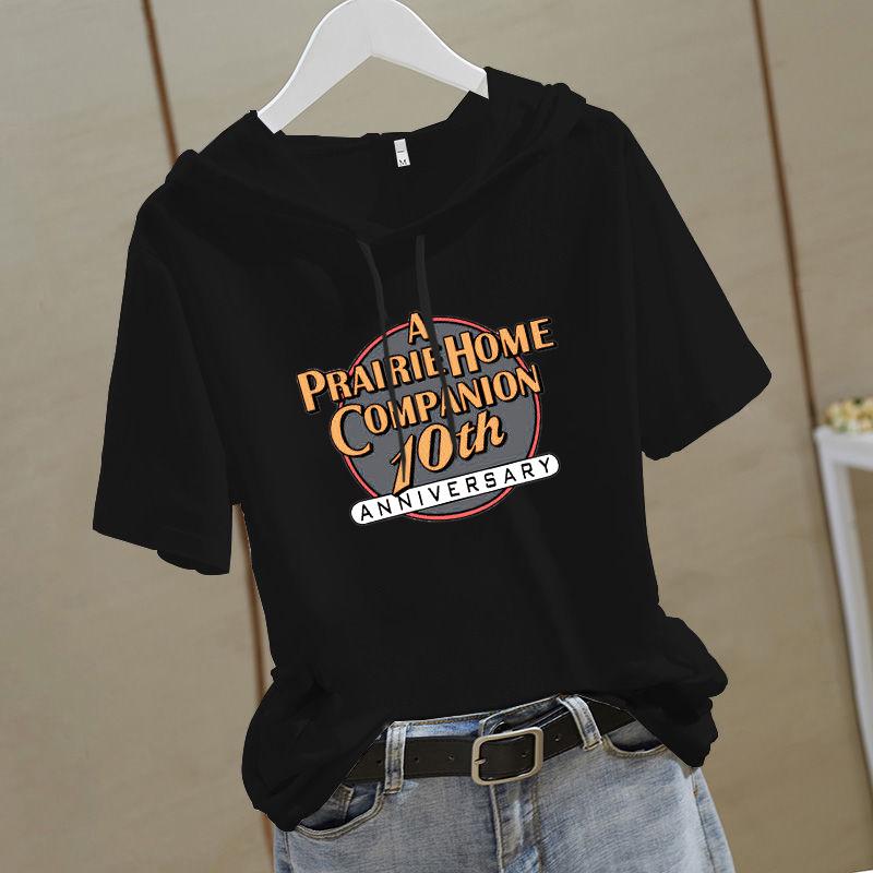 

2025 Трендовая женская толстовка с коротким рукавом – свободный, супер горячий белый летний топ L