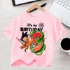 Boy Girl Clothes Anime Short Sleeve Kids White Loose Gift Dragon Ball Goku T-shirt Cotton for Children Birthday Figure Tee Top